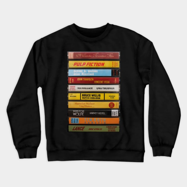 Pulp Fiction Cassettes Crewneck Sweatshirt by JordanBoltonDesign